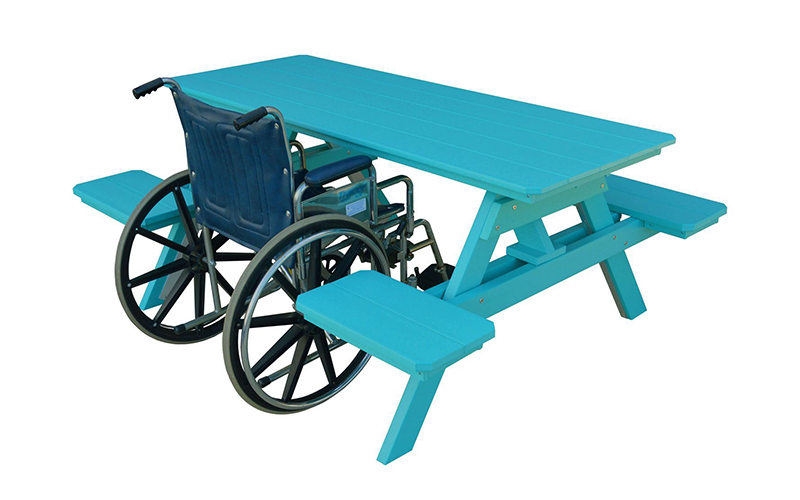 Side-access ADA picnic table